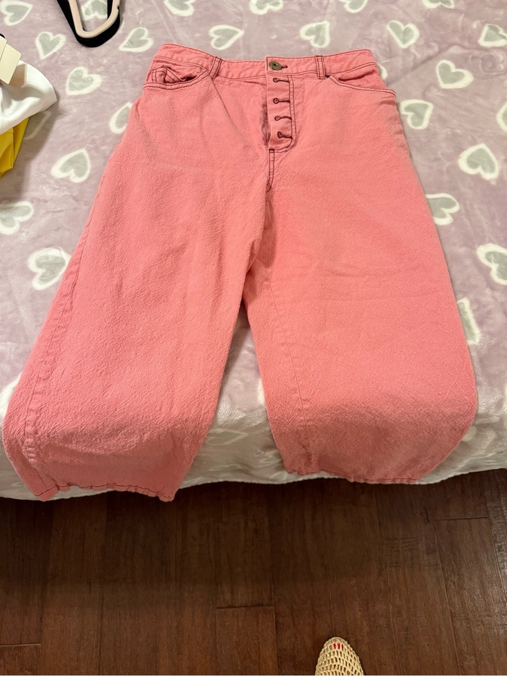 kate spade Pink Button-Front Crop Pants for Kids